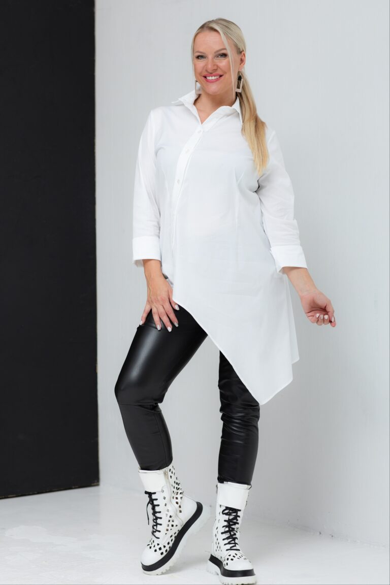 White asymmetric blouse Yoho