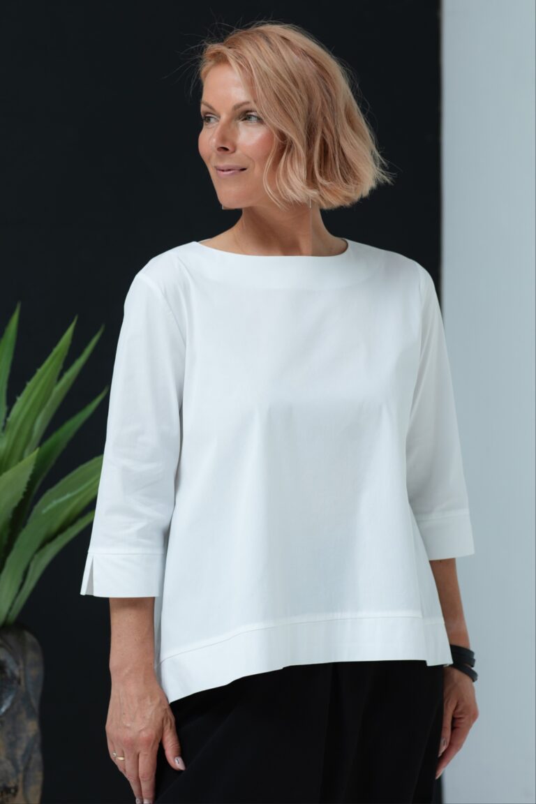 Open cut blouse Anata white