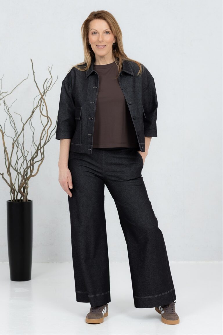 Fumiko wide jeans + Tomo faux fur jacket