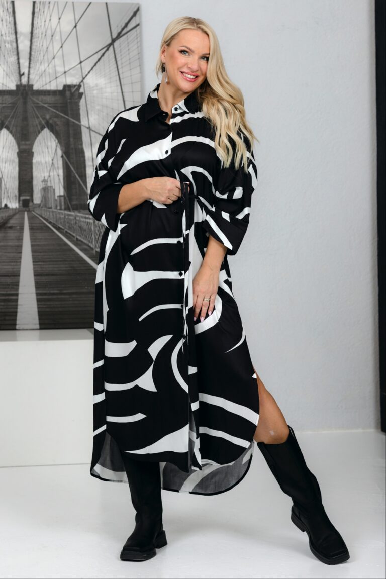 Black and white shirtdress Mame