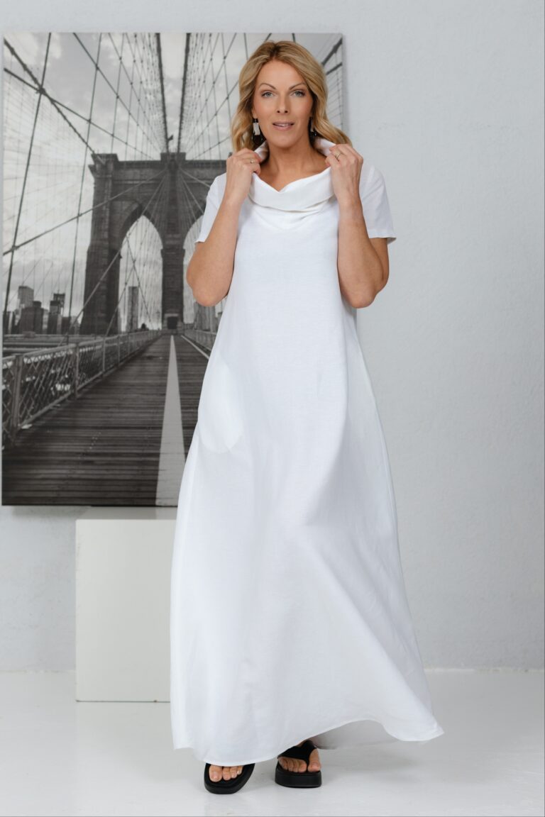 White long linen dress Umi