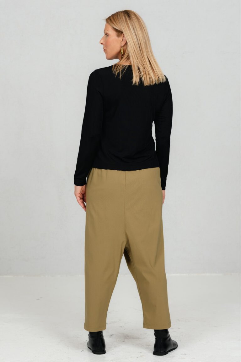 Yori, draped front trousers, dijon - Image 6
