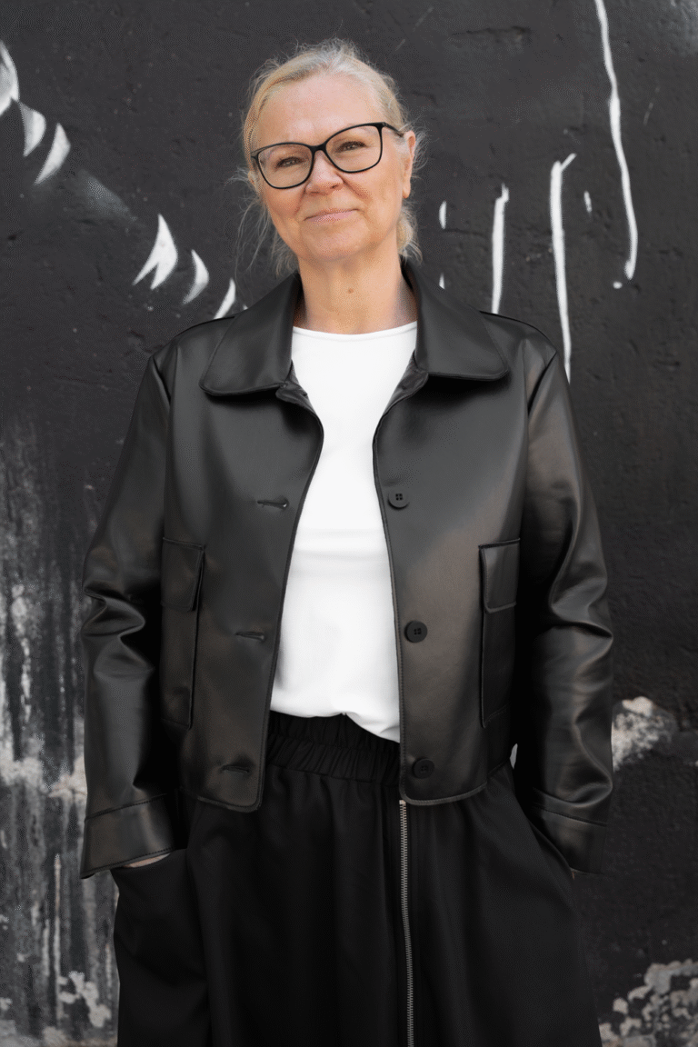 Tsuma, faux leather jacket with lining