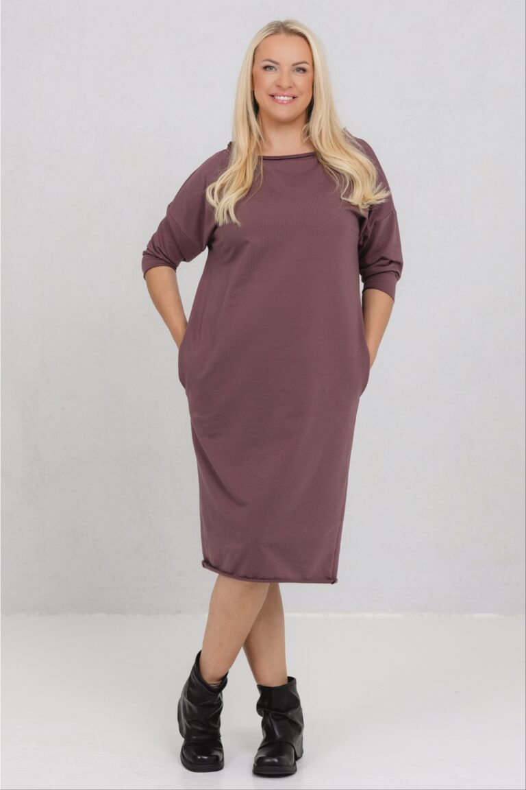 Easy dress dress Benri, purple mauve