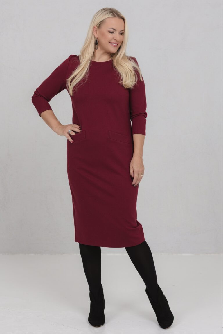 Classic burgundy dress Hira