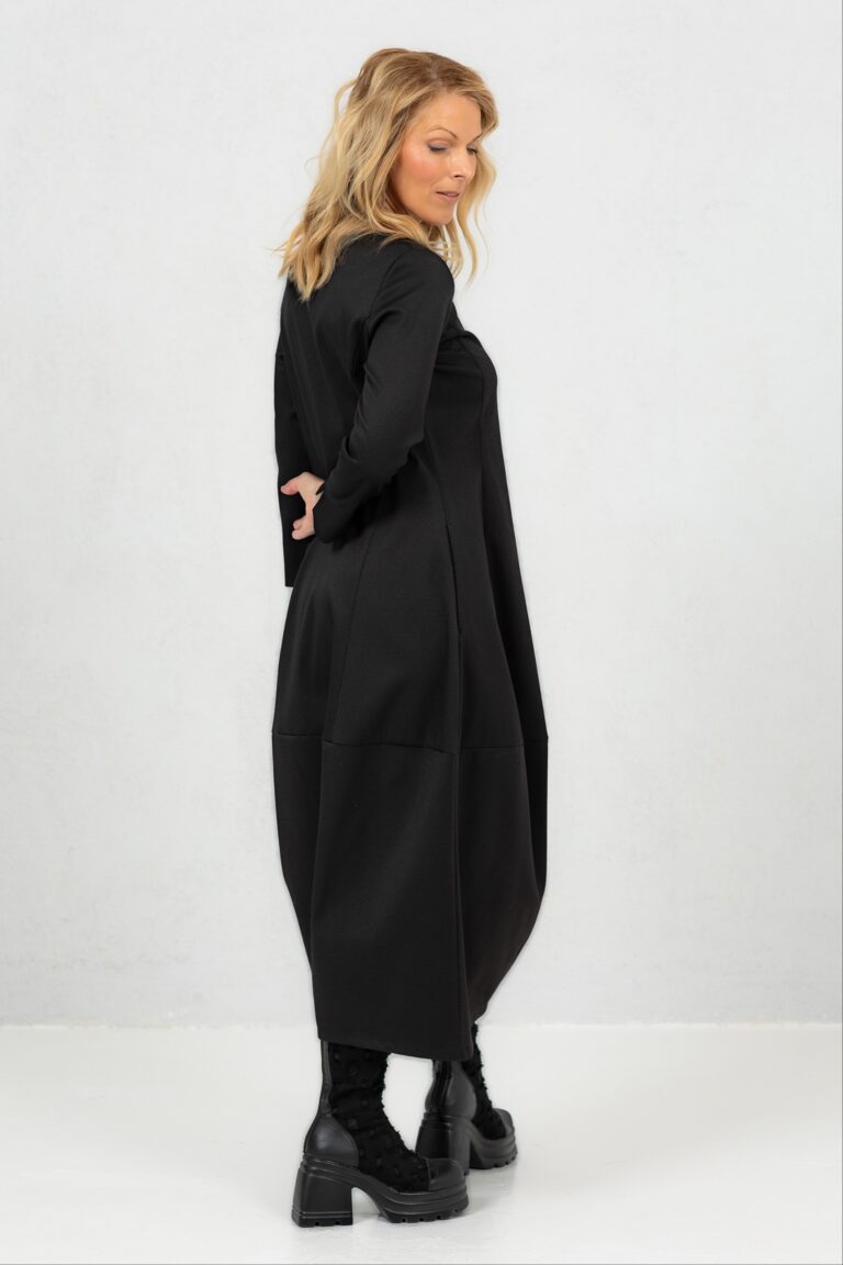 Pidulik tekstuursest kangast must balloonkleit Akarui