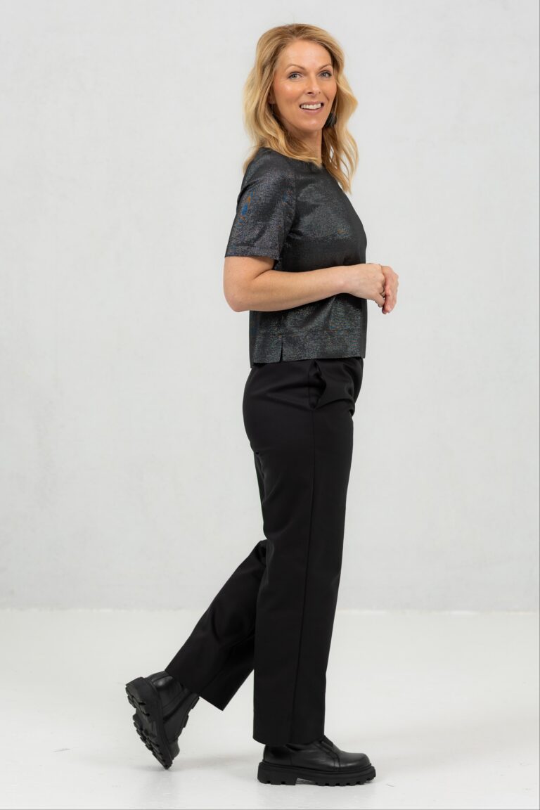 Sirged klassikalised püksid Ymori + hõbedane Duna