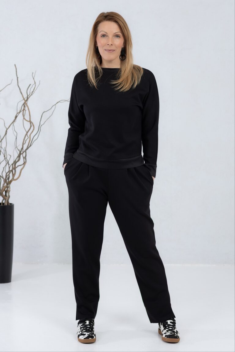 Mustad viskoospüksid Semai + must viskoospusa Fukai