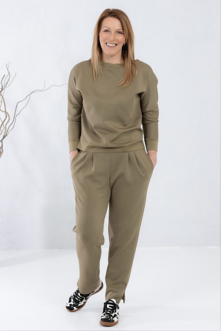 Oliivirohelised viskoospüksid Semai+ oliiviroheline viskoospusa Fukai