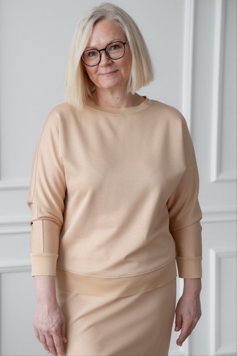 Scuba-viscose blouse Fukai beez