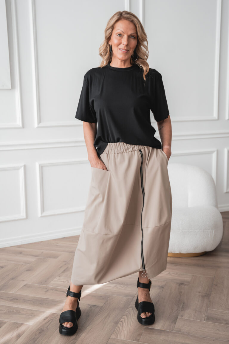 Beez midi skirt with zipper Kami