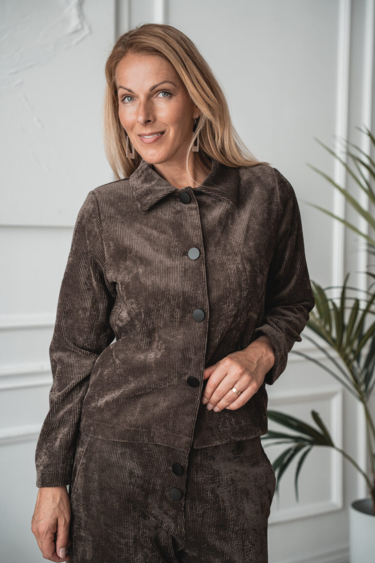 Akemi Brown Velvet Jacket