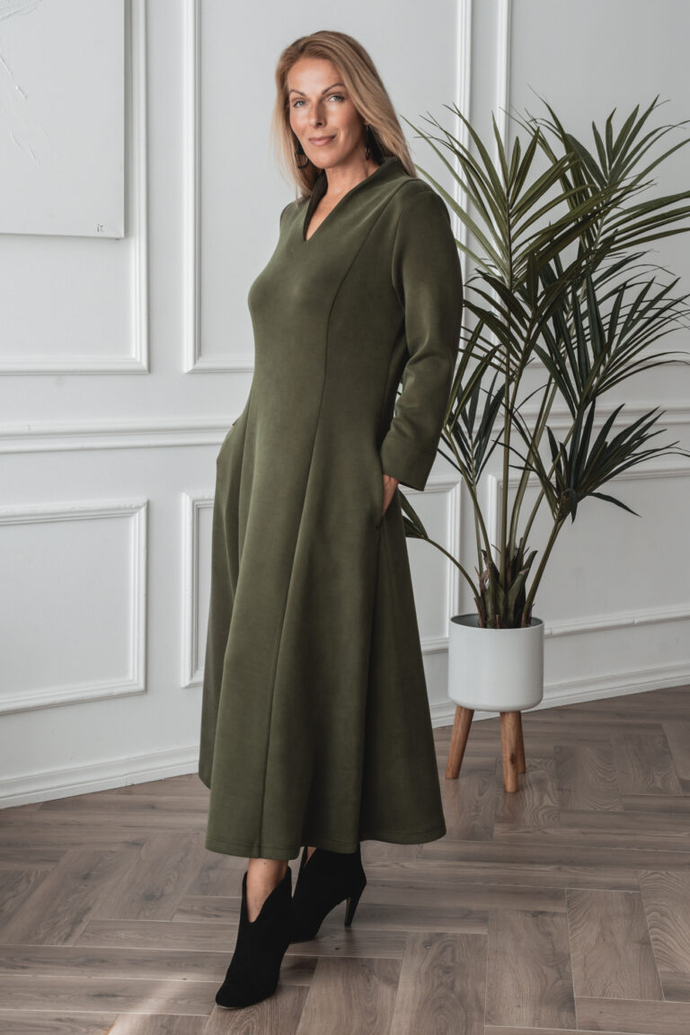 Akira Long Dark Green Dress