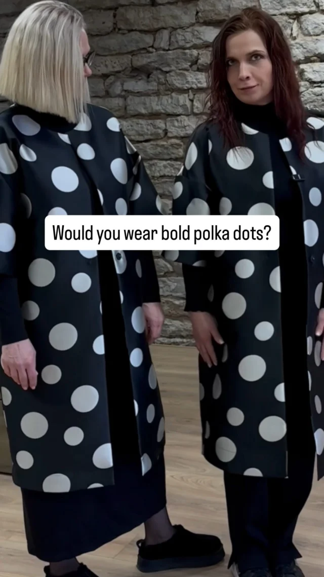 Stop scrolling – this jacket deserves a second look.  Meet KAZE.
Bold polka dots combined with a relaxed kimono-inspired silhouette create a piece that feels both effortless and striking.  The oversized dots bring a playful graphic statement, while the loose kimono cut gives the jacket beautiful movement and comfort.  In this reel you can see how the same jacket transforms on two different women — because great design adapts to the person wearing it.  ✨ Statement polka dots
✨ Relaxed kimono silhouette
✨ Effortless styling #happywithjustmust @justmust.eu #justmustbyewi #estoniandesign #boldandedgy #effortlesselegance