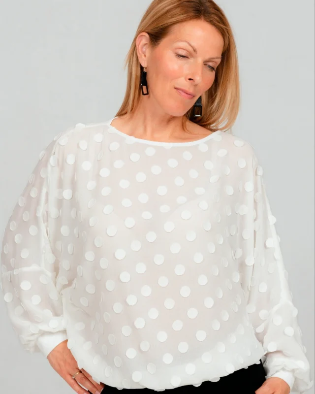 Our beloved polka dot beauties are back – in black and white. 🖤🤍  And this time it’s truly the last chance, as the fabric is no longer available from the manufacturer. If you’ve had your eye on this playful yet elegant blouse, now is the moment.  Add a little joy to your wardrobe with these charming dots and step into spring feeling effortlessly stylish. @justmust.eu
 #naturallyyou #effortlesselegance #boldandedgy #estoniandesign #justmustbyewi #fashionintallinn #wearblackeveryday