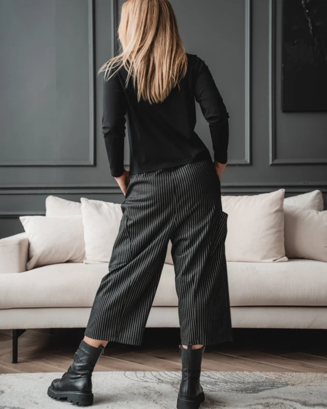 A little stripe, a lot of style! 🖤
Relaxed fit, subtle pinstripes and all the comfort you need!
These trousers are made for feeling good while looking effortlessly cool. Pair them with a simple black top and your outfit is complete! 😍
Comfort meets style – the JustMust way!
 #blackandwhite #scandistyle #naturallyyou #effortlesselegance #boldandedgy #estoniandesign #justmustbyewi #fashionintallinn